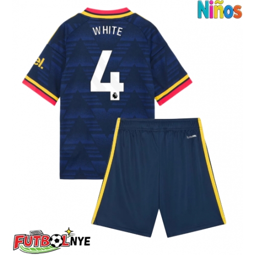 Camiseta Arsenal Ben White #4 Visitante Equipación para niños 2026-27 manga corta (+ pantalones cortos)